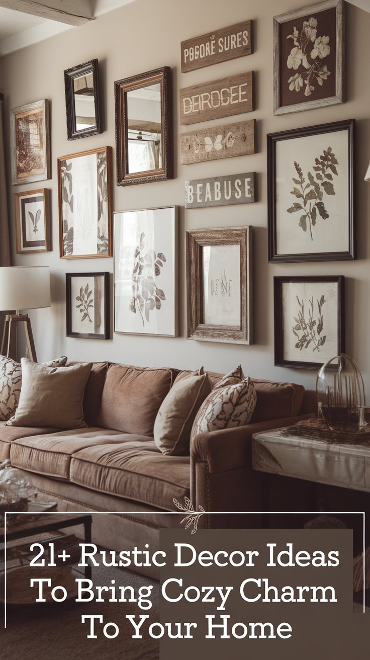 21+ Rustic Decor Ideas To Bring Cozy Charm To Your Home – Diary Of Spaces inside Choosing The Right Handcrafted Faux Taxidermy Piece To Complete Your Rustic Gallery Wall
