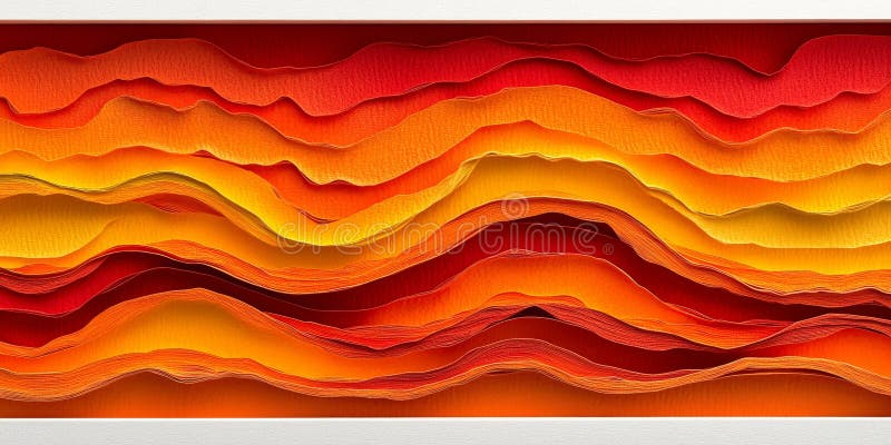 Abstract Orange And Red Wavy Paper Carving Artwork Background, Nature ... throughout Red Meeds Orange, Wall Tapestry, 24"X48"