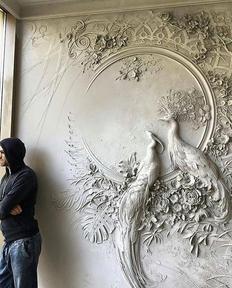 Artist Brings Rooms To Life With Impressionist-Inspired Relief ... inside How Interior Designers Use Statement Relief Sculptures to Anchor a Room