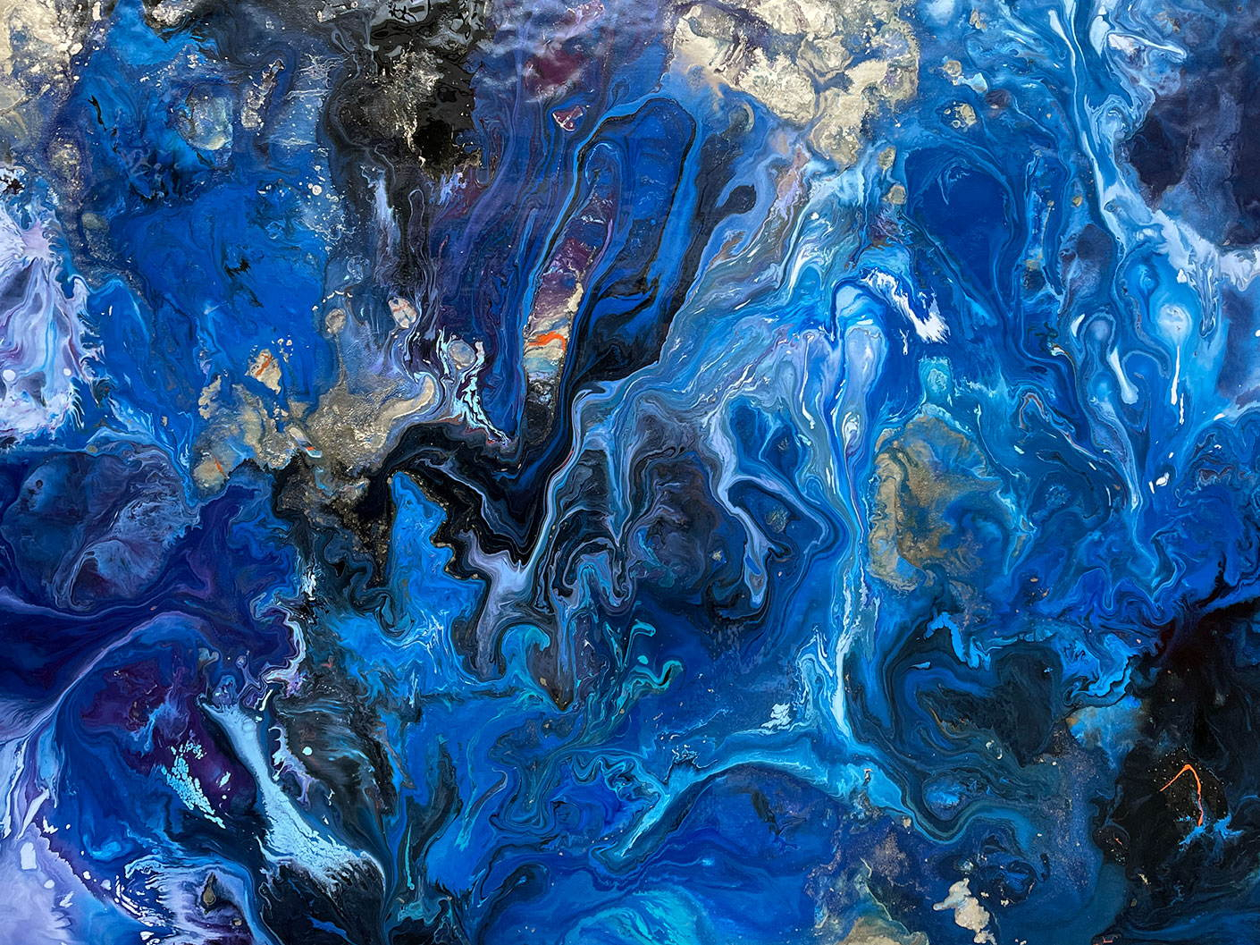Blue Modern Art Painting At Billy Mcmanus Blog throughout Large Abstract Painting On Canvas Modern Acrylic Skyline- 48X48- Blues And White