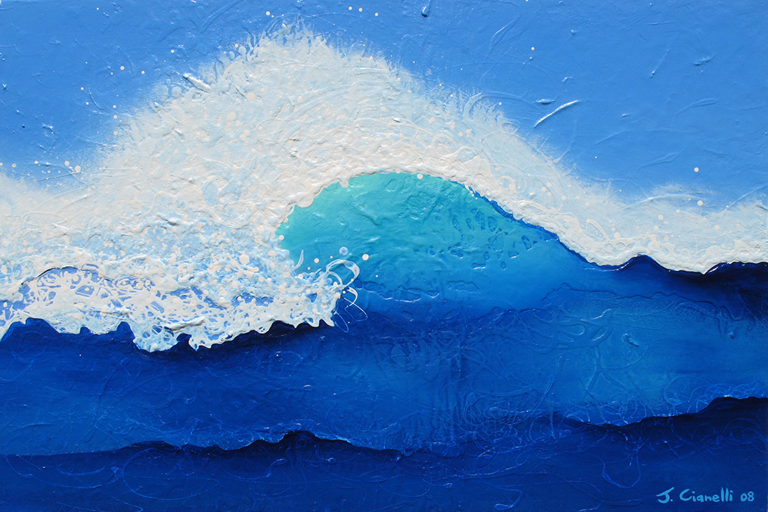 Cianelli Studios: More Information | "Spiral Wave" Abstract Seascape ... intended for Sunset Over The Ocean, Seascape Photography Disc Metal Artwork, 11"