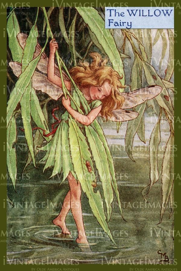 Cicely Barker 1923 - 1 - The Willow Fairy | Illustration De Fée, Art Du ... pertaining to How Artist Cecilia Brought the Willow Fairy Plaque to Life