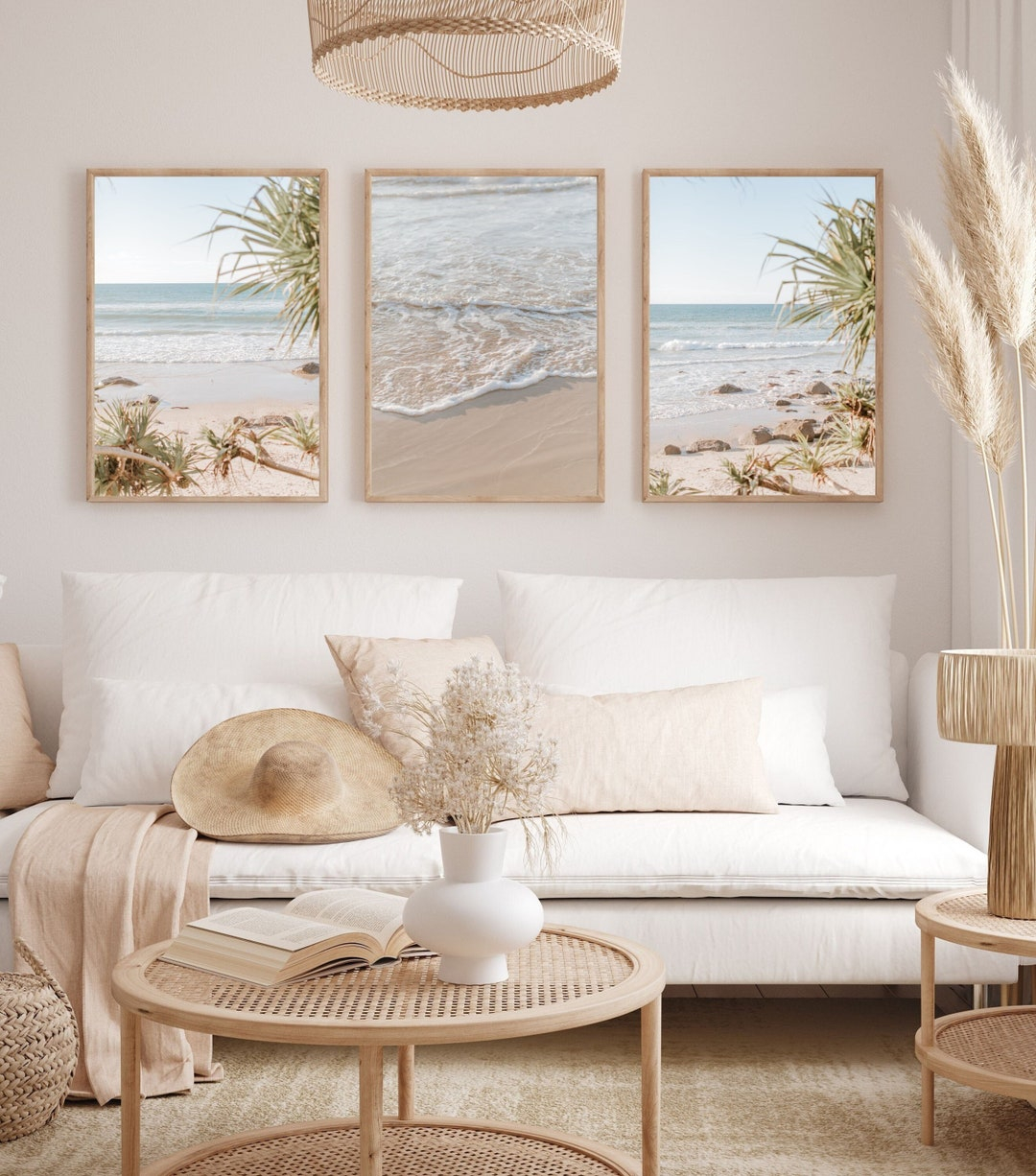 Coastal Wall Art Coastal Beach Wall Prints Pastel Beach Print Set For ... with Finding Calm Through Coastal Wall Art in 2026 Home Design