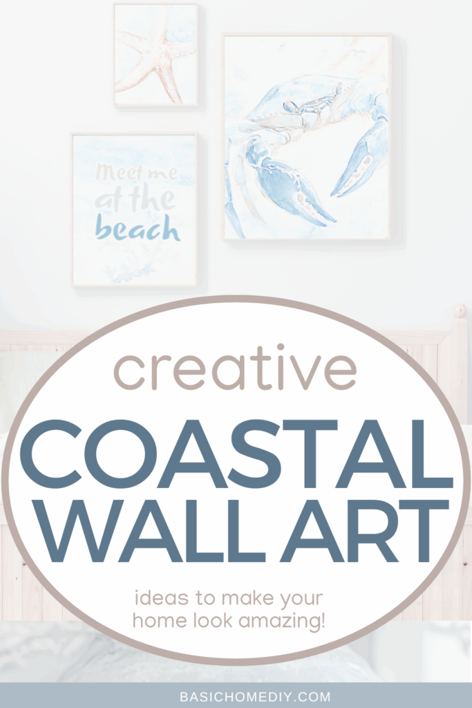 Coastal Wall Art Ideas For A Beachy Home Makeover In 2026 - Basic Home Diy with "The Sail And The Sea" Hand Painted Canvas Art, 40"X40"
