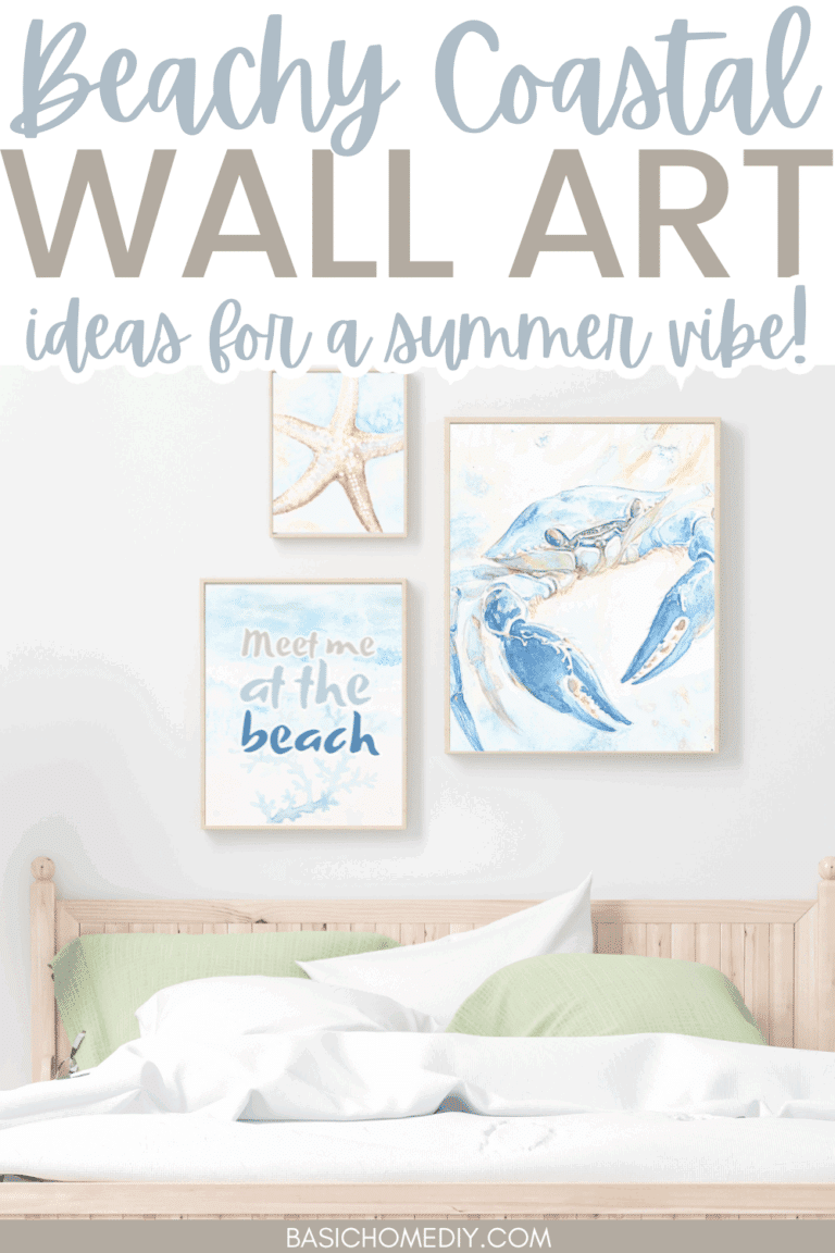 Coastal Wall Art Ideas For A Beachy Home Makeover In 2026 - Basic Home Diy within "The Sail And The Sea" Hand Painted Canvas Art, 40"X40"
