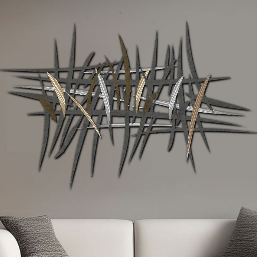 Creative Metal Sculpture Abstract Eagle Metal Wall Art Modern regarding Vintage Wwii Motorcycle 3D Painting