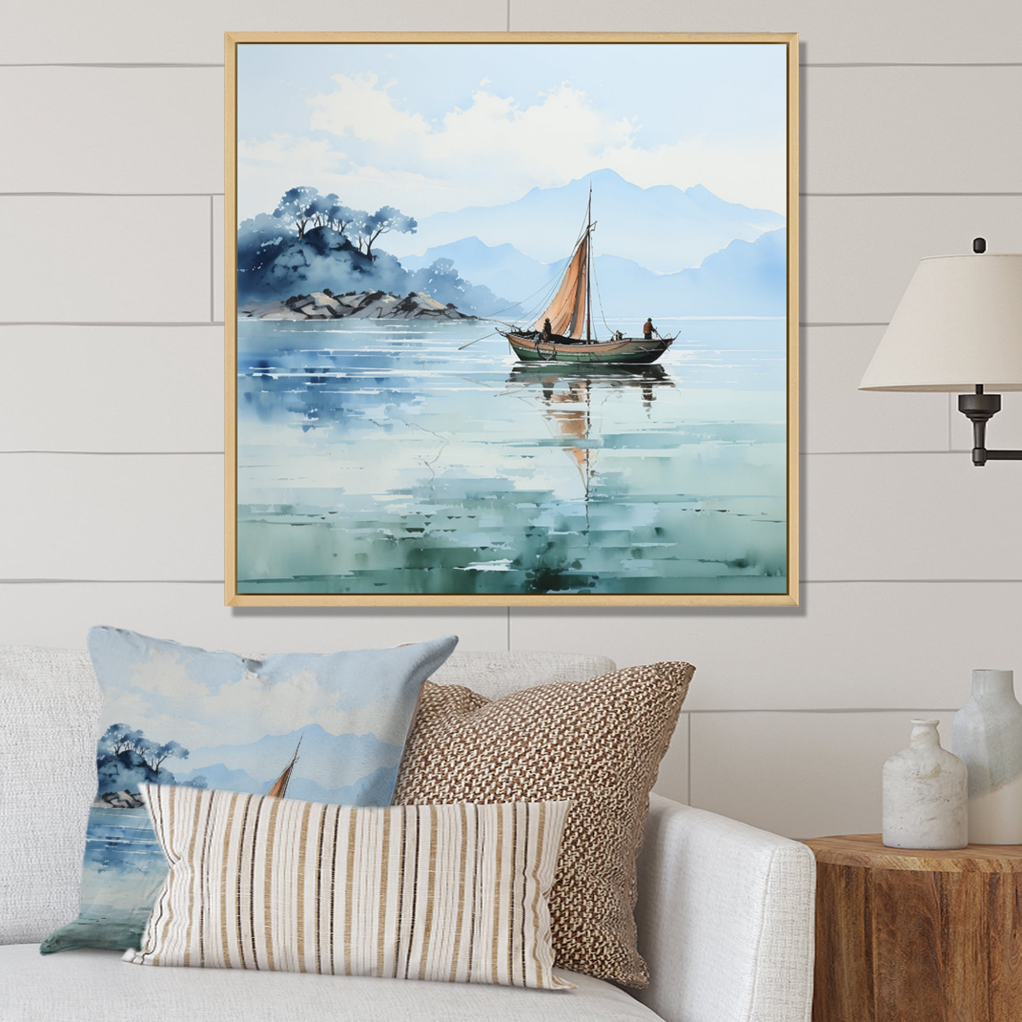 Designart "The Vastness Seascapes Capture Wall Art Ii" Nautical & Beach ... pertaining to Exploring the Visual Impact of Seascape Art Framed in Circular Formats