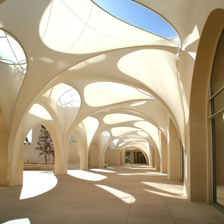 Elegant Fabric Canopies: Sculptural Designs For Shade And Style In ... pertaining to Harp Sconce, Architectural Friezes,Traceries And Tiles