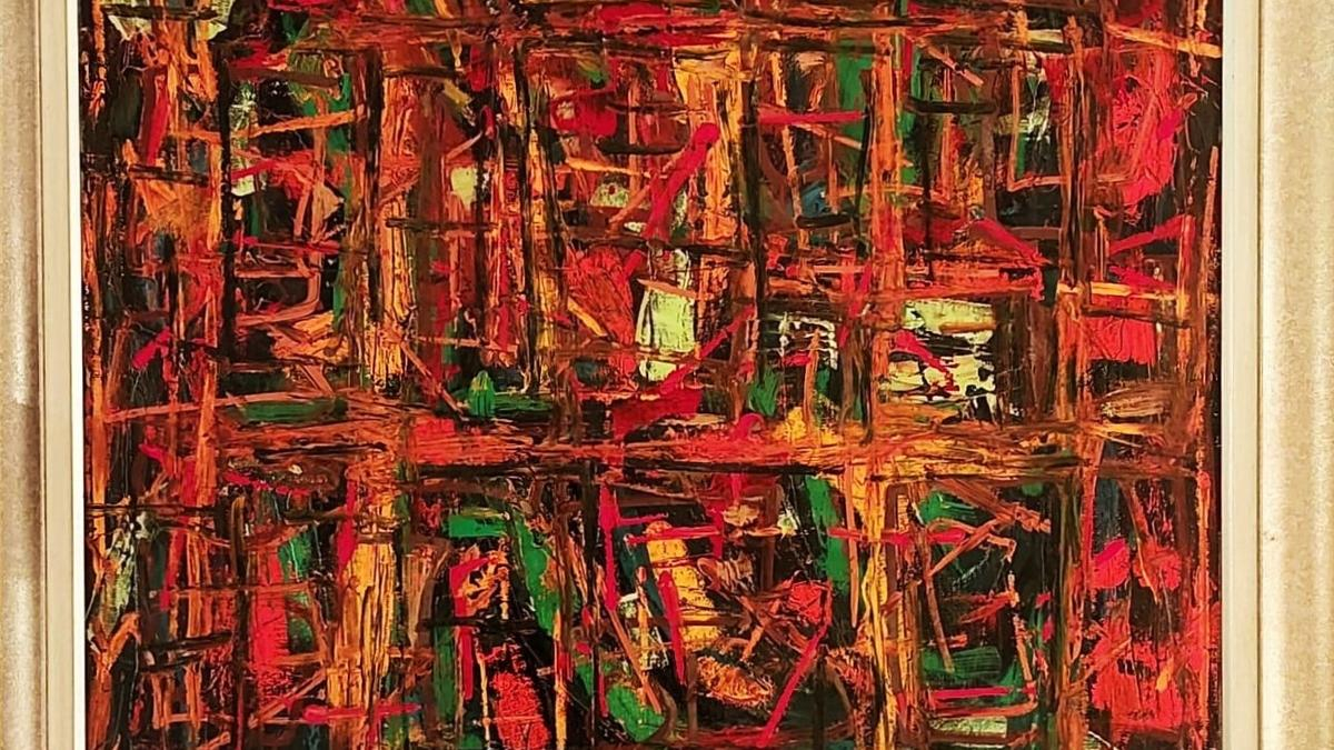 Emotive Resonance: An Exhibition Of Abstract Art - The Hindu intended for Original Abstract Watercolor "The Destruction" By Henry Brown, 2009