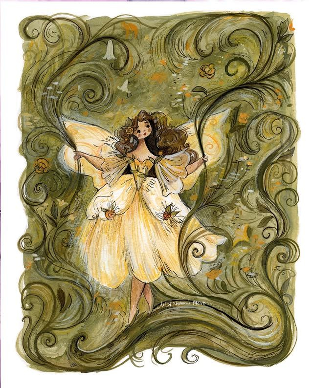 Fairy With Long Hair Drawing | Fairy With Long Hair Sketch, August ... with How Artist Cecilia Brought the Willow Fairy Plaque to Life