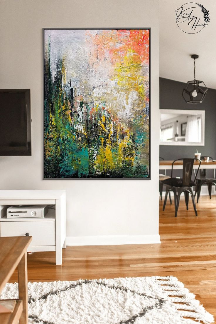 Grey Green Orangish Abstract Painting Oversize Wall Art, Neutral ... pertaining to 60X36 Inches Teal Contemporary Art Large Modern Art Red White Blue