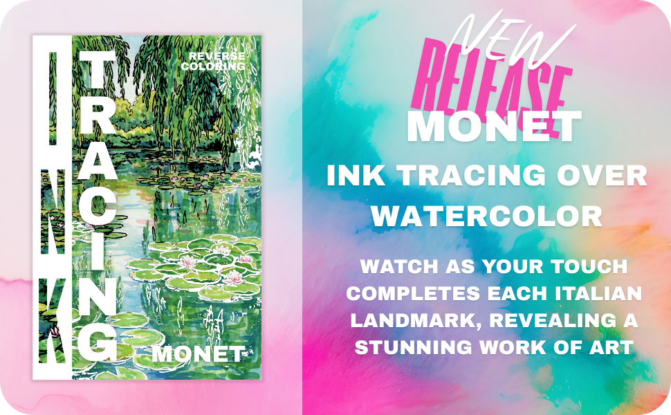 Ink Tracing Monet Coloring Book For Adults: Turn Pre-Colored Pages Into ... regarding Tracing the brushstrokes of a turning point in Monet's brilliant artistic journey