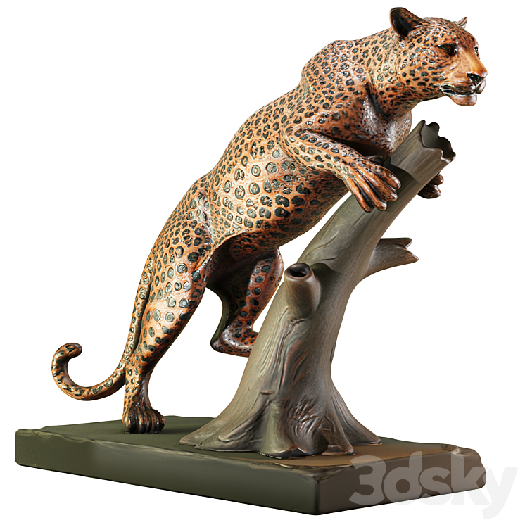 Leopard Statue - Sculpture - 3D Model with regard to Capturing Fluid Motion Why Artisans Are Obsessed With The Prowling Leopard Statue In 2026
