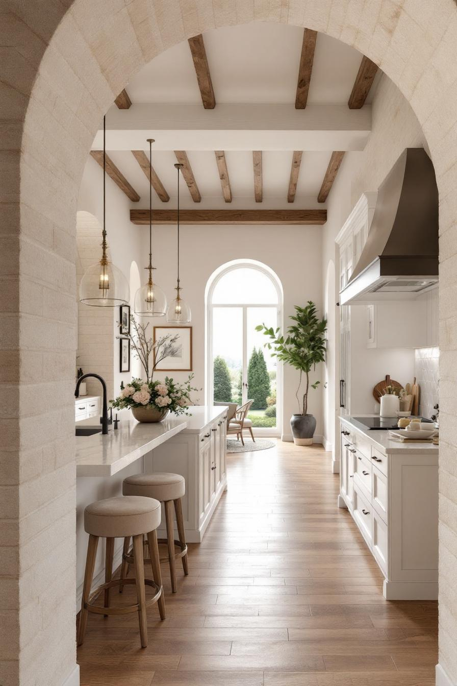 Modern French Country House Interior Ideas intended for Fleur De Lis Studio Wall Patina