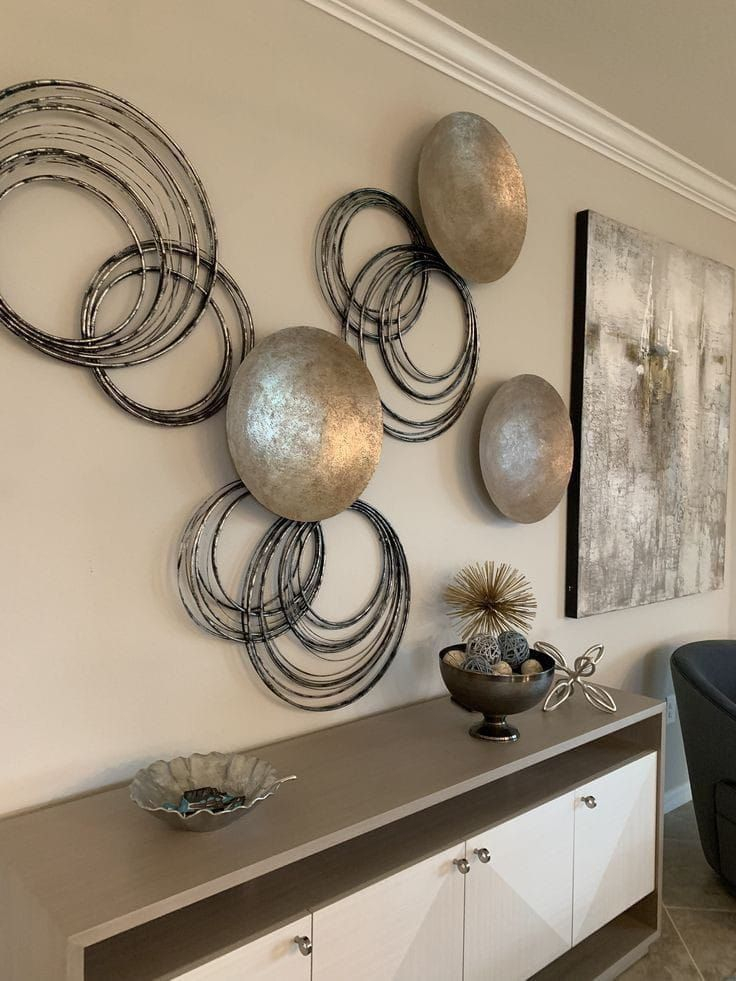 Modern Irregular Metal Wall Decor Abstract Overlapping Wall Art Wall ... in Why Small Circular Metal Artworks Are Transforming Modern Interior Spaces in 2026