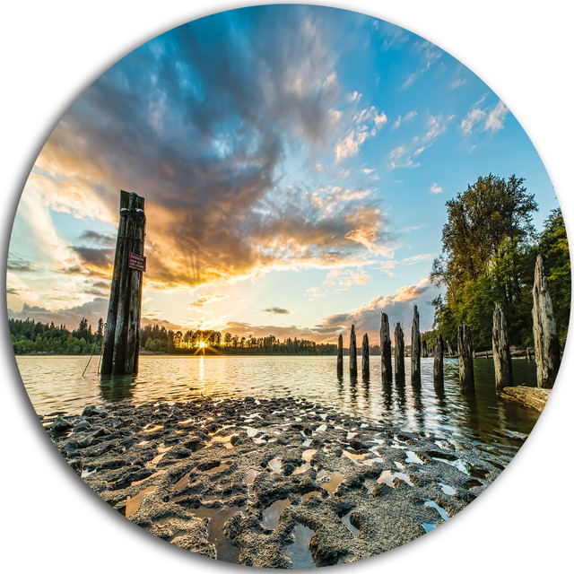 Ocean Sunset Metal Wall Art At Rita Block Blog intended for The Craftsmanship Behind Seascape Disc Metal Wall Art Pieces