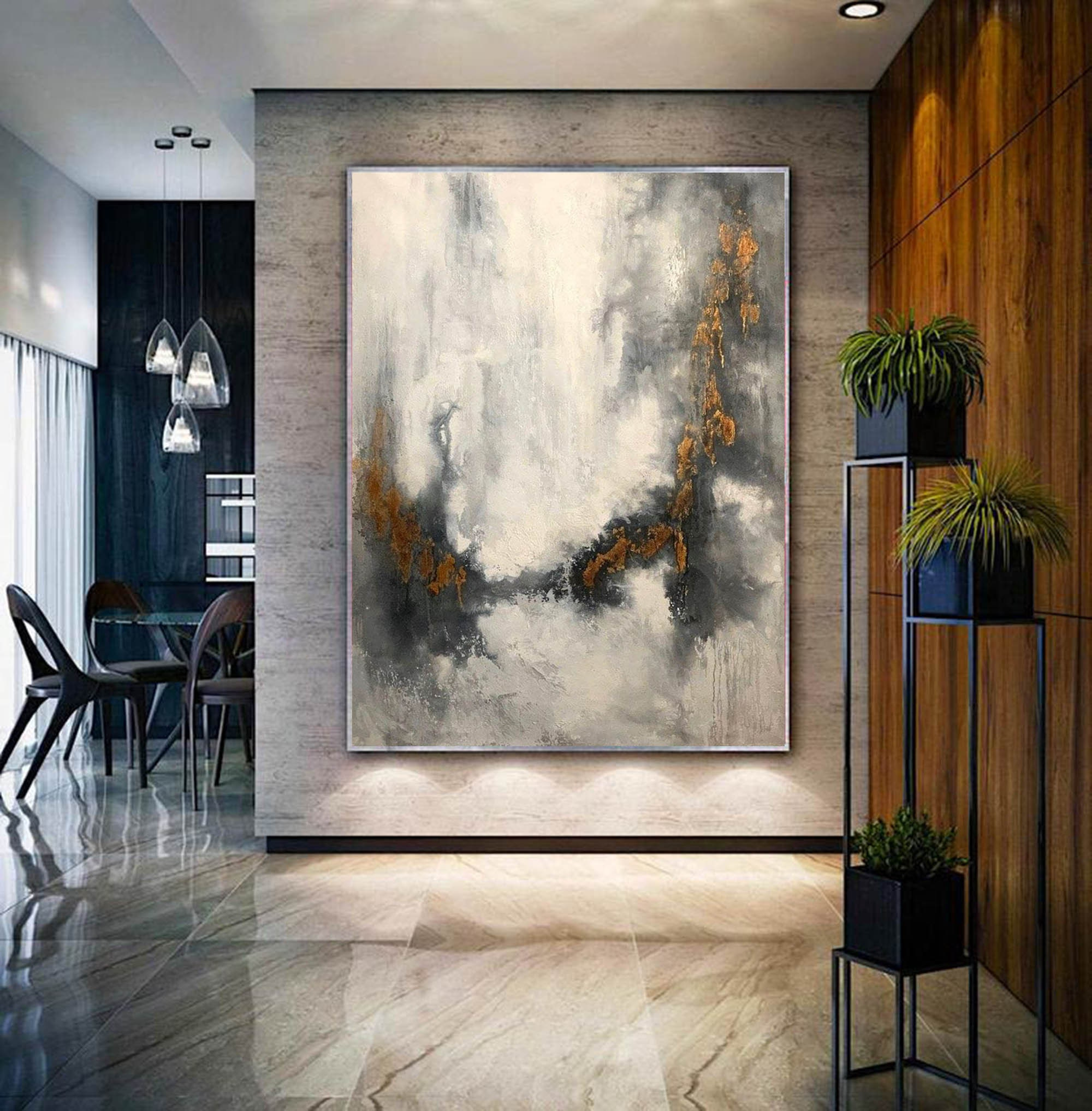 Original Abstract Oil Painting, Extra Large Wall Art Canvas, Modern ... with regard to Finding the Right Balance When Styling Oversized Abstract Canvas Art in Your Home