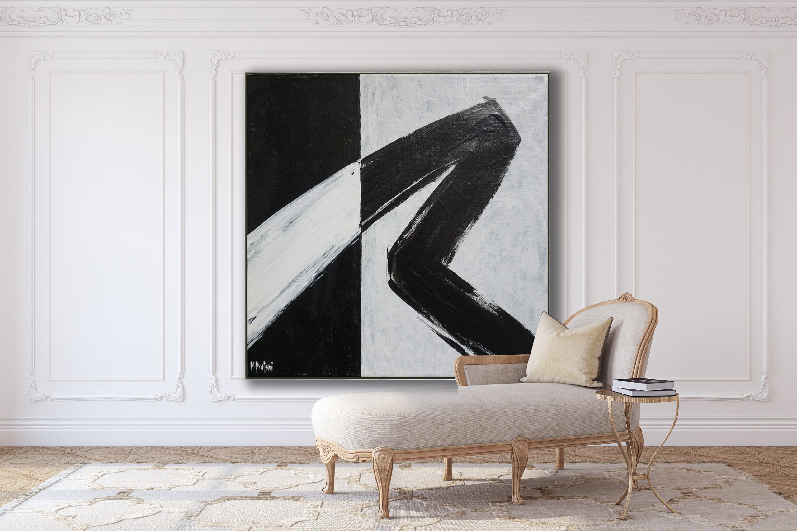 Why Minimalist Black and White Paintings Define Modern Interior Design
