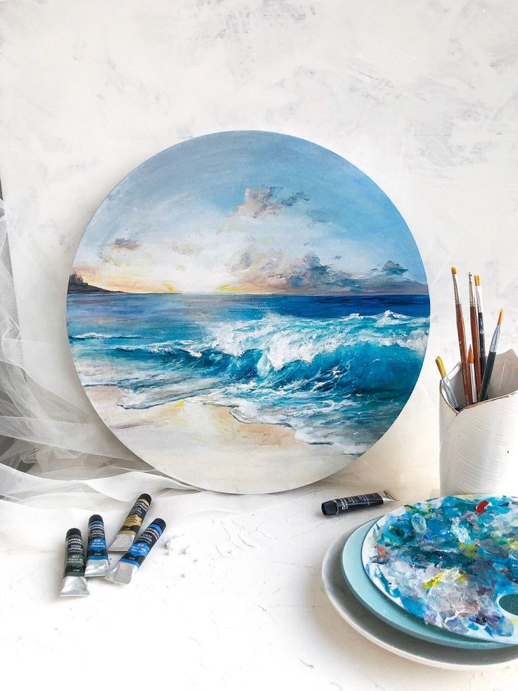 Pin On Art throughout Exploring the Visual Impact of Seascape Art Framed in Circular Formats