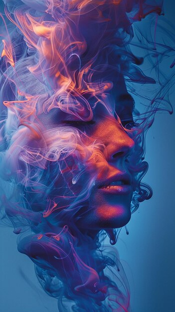 Premium Photo | Dynamic Stillness Fluid Motion Freeze intended for Contemplative Hues - Abstract Figure Art