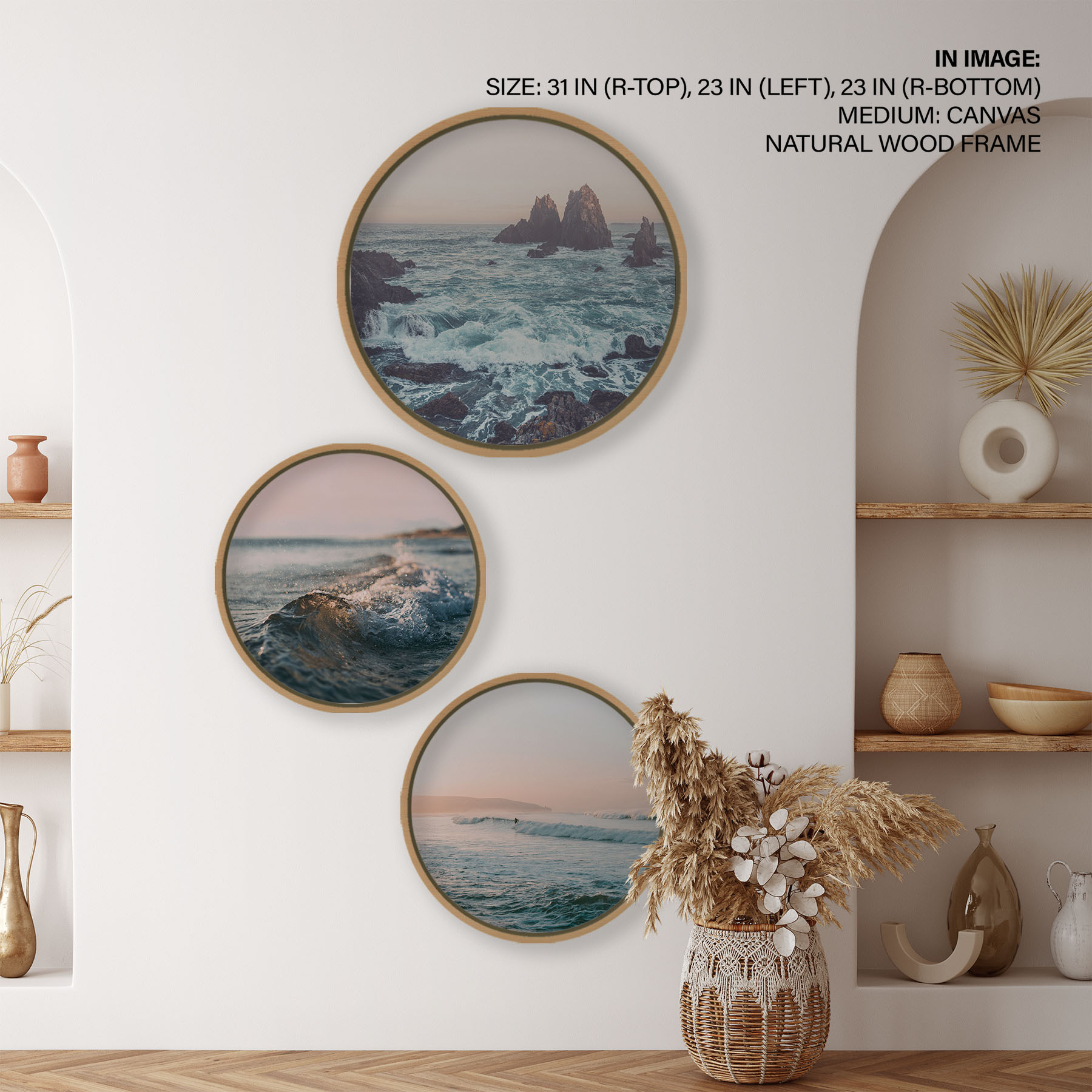 Exploring the Visual Impact of Seascape Art Framed in Circular Formats