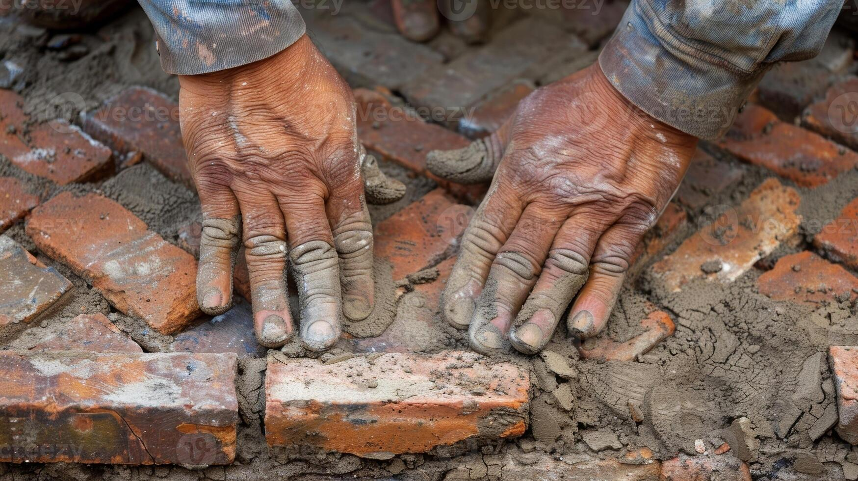 The Intricate Pattern Of Bricks And Mortar Taking Shape Under The ... within How Master Masons Shaped the Intricate Traceries and Tiles of the Past