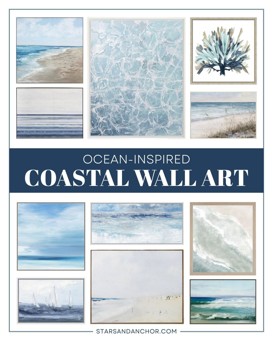 The Ultimate Guide To Coastal Nightstands - Stars &amp; Anchor intended for "The Sail And The Sea" Hand Painted Canvas Art, 40"X40"