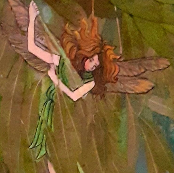 "The Willow Fairy" Acrylic Painting W... - Folksy pertaining to How Artist Cecilia Brought the Willow Fairy Plaque to Life