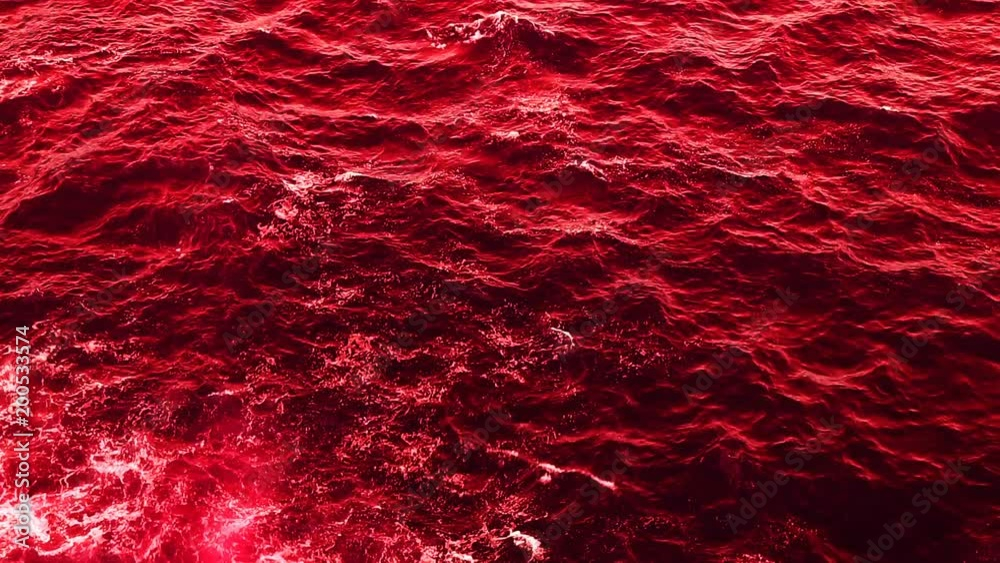 Video Stock Bloody Sea. Red Bloody Waves On The Sea. Top View Of The ... regarding Exploring the Ocean-Like Wavelike Patterns of the Popular Red Meeds Orange Artwork