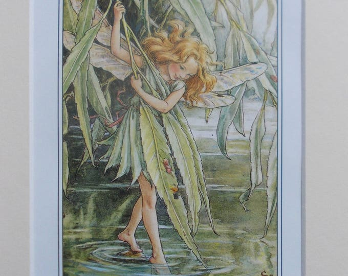 Willow Tree Flower Fairy, Cecily Mary Barker In 10In X 8In Ivory Mount ... pertaining to Design Toscano Willow Fairy Plaque