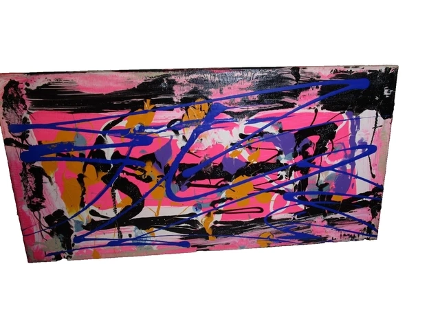 12X24 Original Painting Musk Yai Modern Graffiti Abstract Acrylic ... within Why Contemporary Collectors Are Talking About Wine Party III Orange Abstract Table 18 X 24 Original Painting