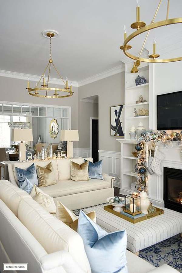 21 Best Gold Interior Design For Luxurious Look | Housetodecor.com for "Gold Waves" Abstract Wall Art Textured Metallic Hand Painted By Martin Edwards, 60"X20"