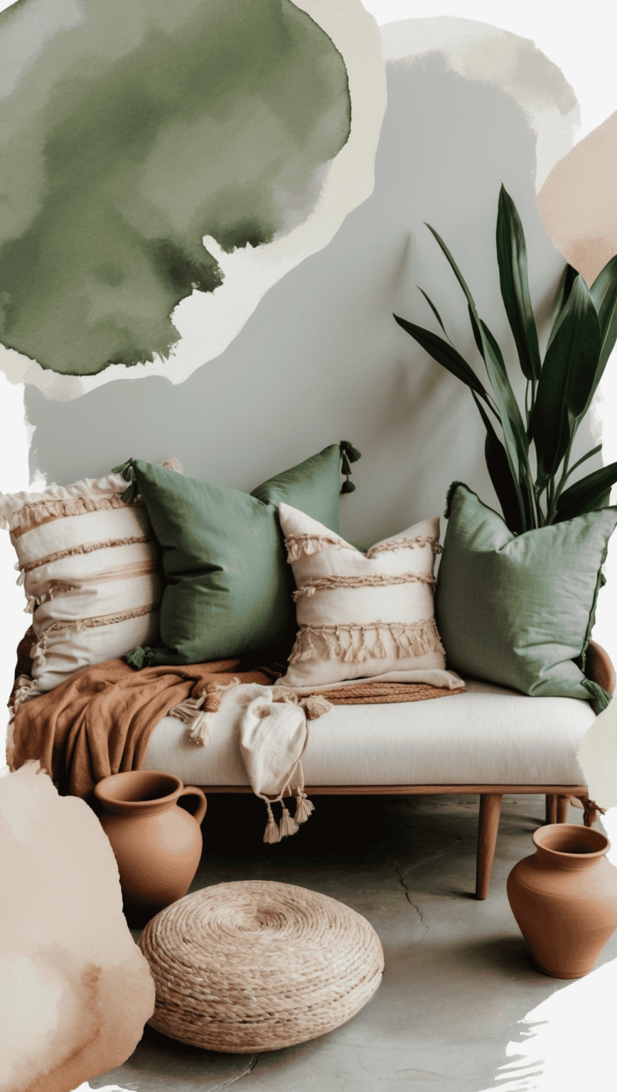 7 Boho Sanctuary Elements Create A Calm Retreat At Home inside Dreamscape I Painting, 2-Piece Set
