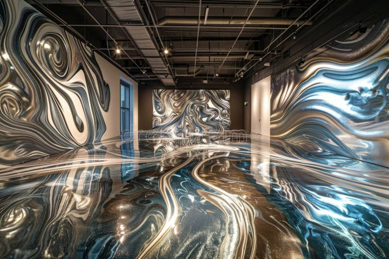 A Spacious Room Filled With A Radiant Shine, Reflecting Light Off Its ... inside Blanche Wall Accent, Multicolor Texture
