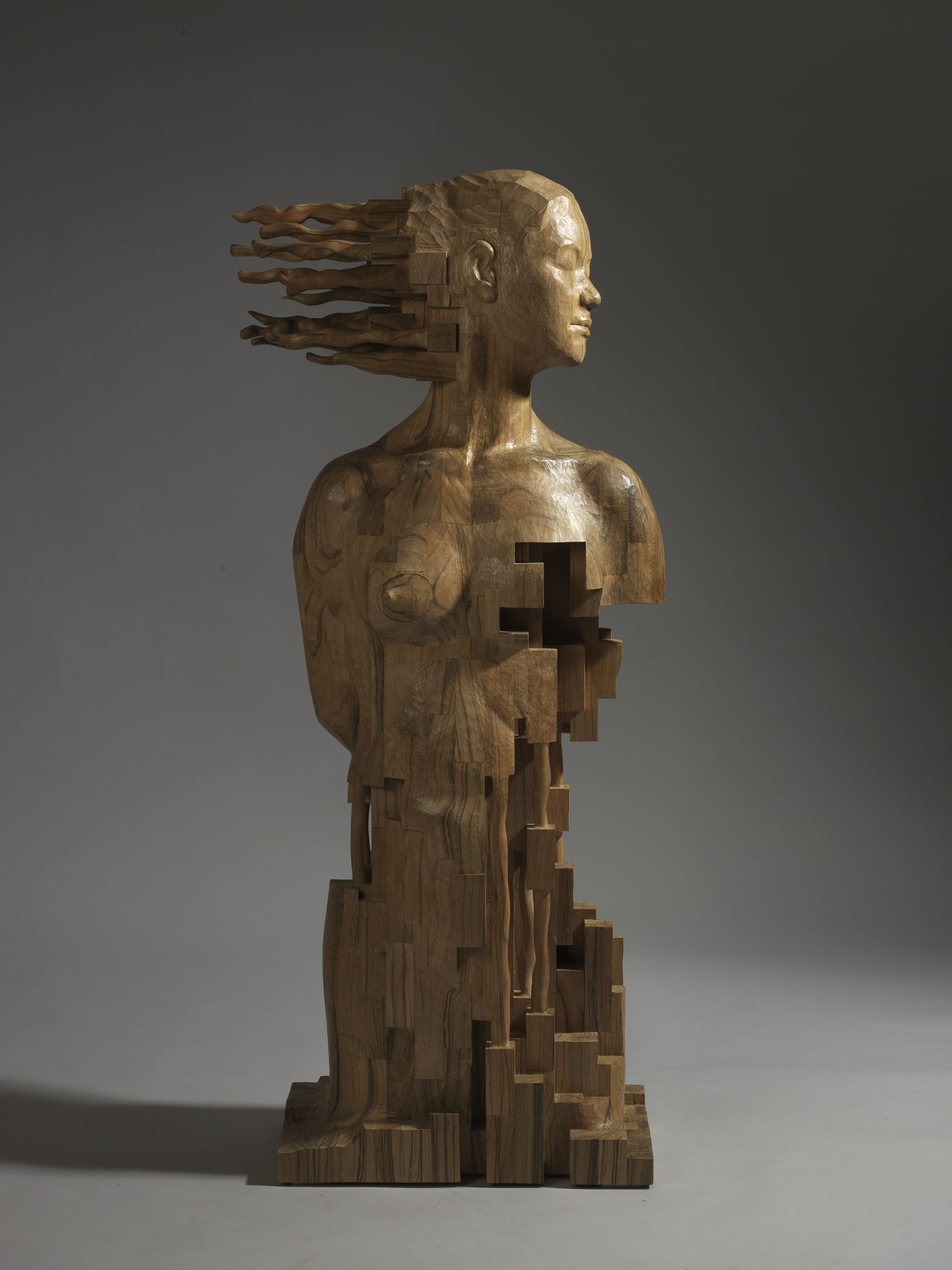 A Taiwanese Artist Creates Surreal Human Sculptures From Wood, And We ... within Indoor Designer Sculpture Statement Piece