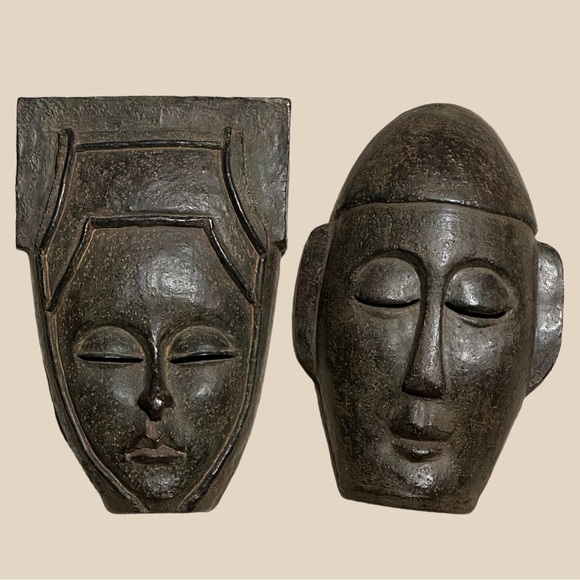 Accents | Set Of Two Resin Decorative African Wall Masks 6 | Poshmark with Ugly Man Mask Wall D̩cor