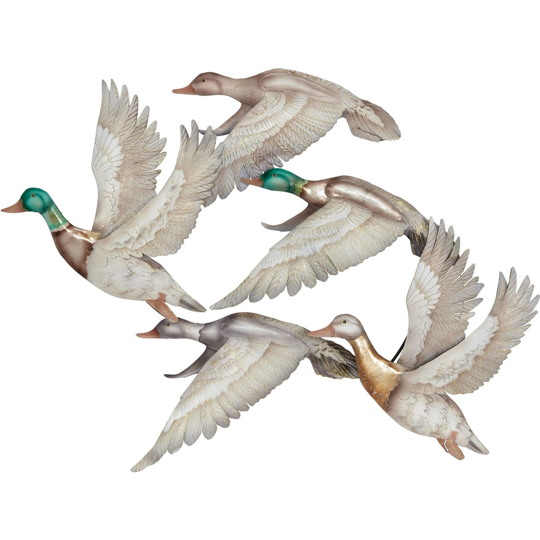August Grove® Five Flying Ducks Wall Décor | Wayfair intended for Bringing Nature Indoors with the Phillips Collection Flying Ducks Set