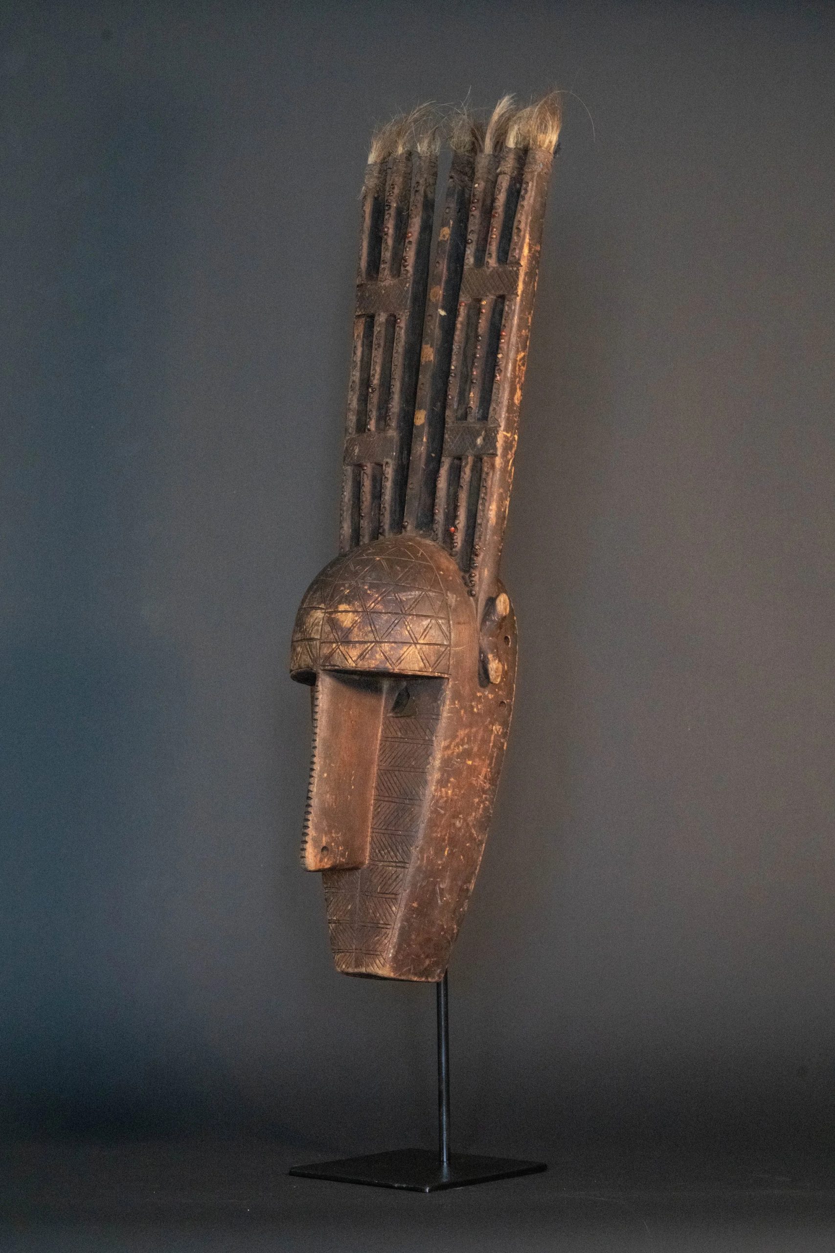 Bamana (Bambara) N’tomo Initiation Mask, Mali — Inspired African Art with Decoding the Cultural Significance Carved into the Consigned Marka Bamana Tribal Mask 5