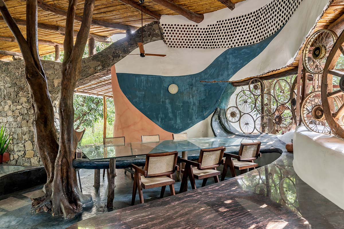 Blurring Boundaries Built Biophilic Farmhouse Made Of Organic And ... in Rethinking Interior Boundaries With Organic Elements Found Just Beyond the Porch