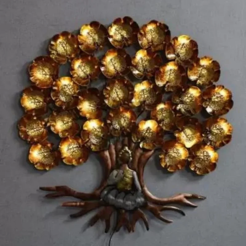 Buy Budha Under Tree Metal Wall Art Decor Online - Metal Wall Decor intended for What Botanical Metal Art Reveals About Our Need for Nature Indoors