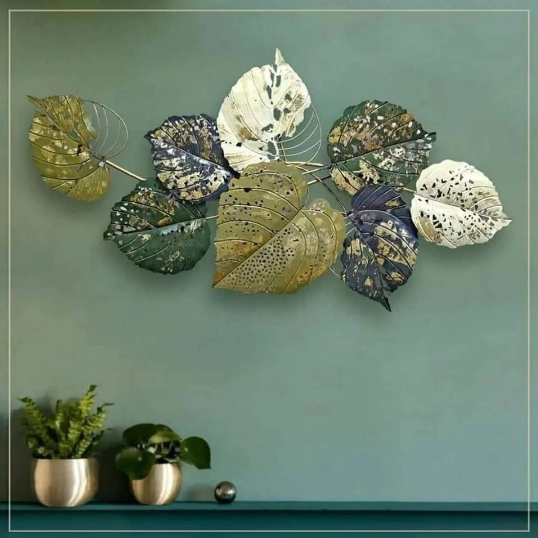 Buy Multicolor Money Plant Metal Wall Art Sculpture For Home Decor in What Botanical Metal Art Reveals About Our Need for Nature Indoors