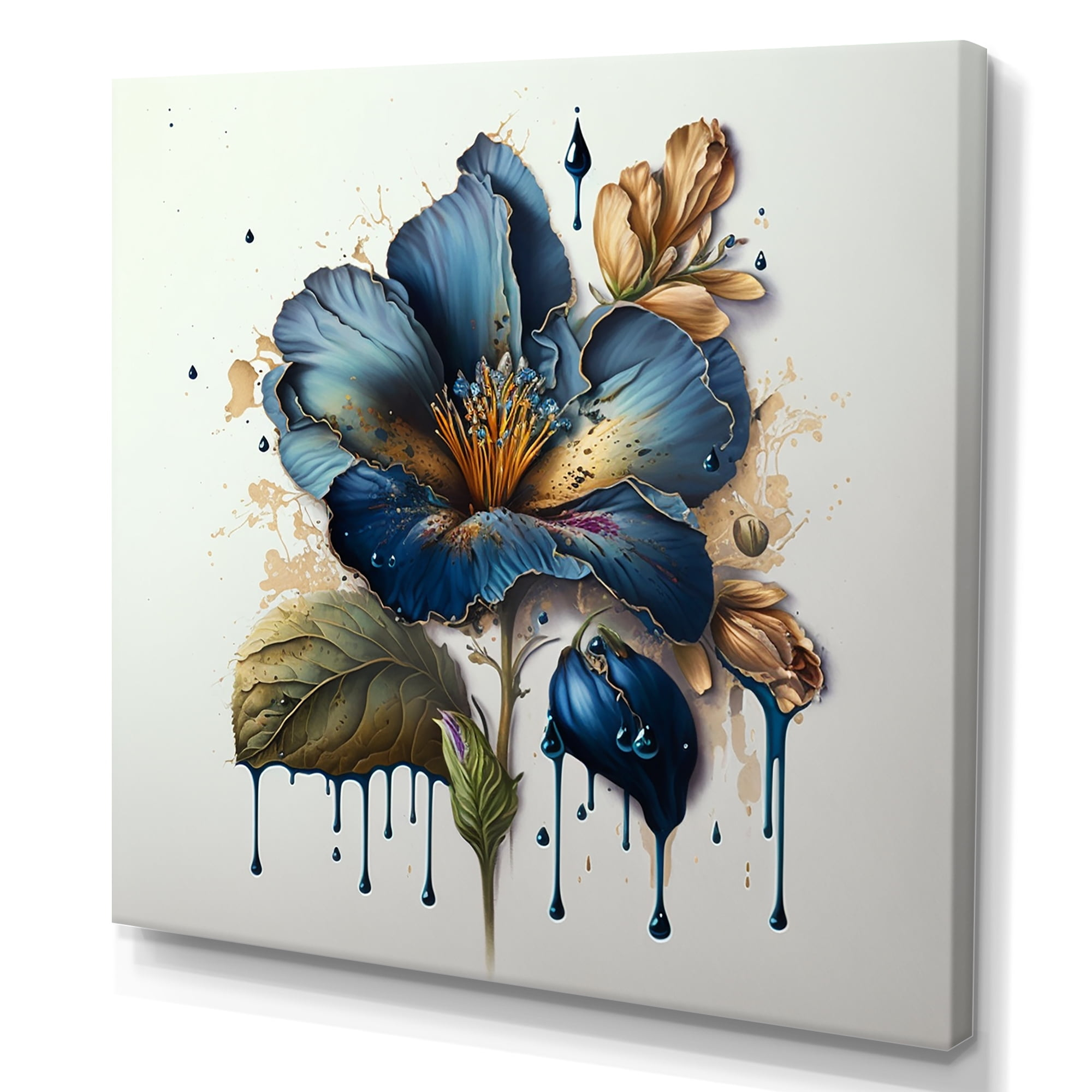 Designart Realistic Blooming Flowers Ii Canvas Wall Art - Walmart.com inside What Practitioners and Researchers Say About the Therapeutic Value of Wall Decor Painting A Beautiful Day with Flowers II