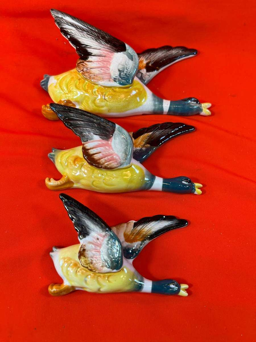 English Porcelain - Flying Ducks : Collection Of 3 Flying Ducks Was ... in Bringing Nature Indoors with the Phillips Collection Flying Ducks Set