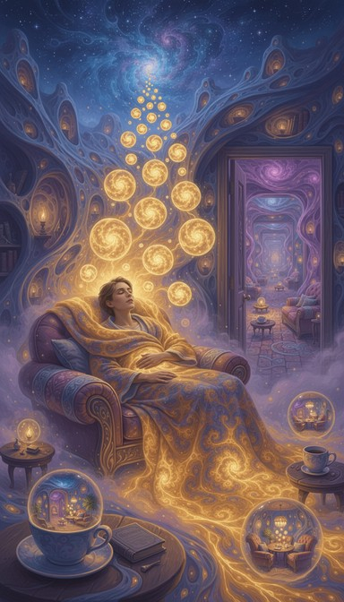 Free Golden Dream Sanctuary Image - Dreamscape, Surreal, Fantasy ... intended for Creating a Calming Sanctuary With the Timeless Dreamscape I Painting 2 Piece Set