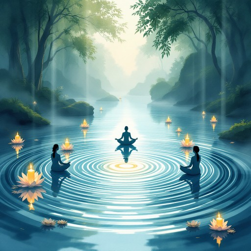Free Meditation Water Sanctuary Image - Meditation, Spiritual, Zen ... in Dreamscape I Painting, 2-Piece Set