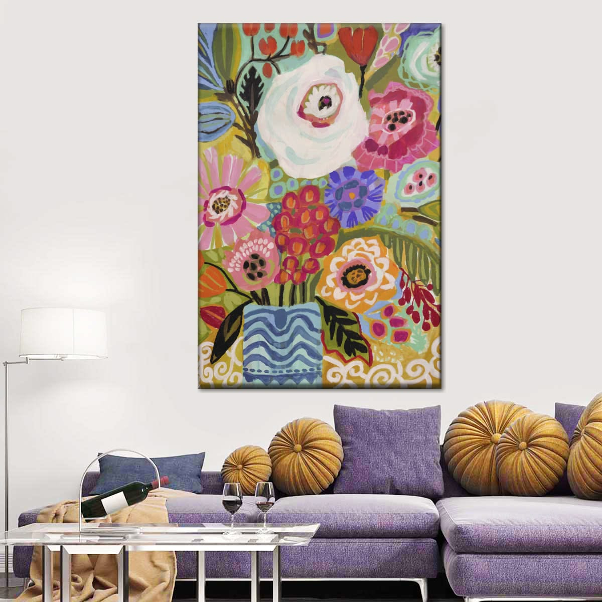 Fresh Flowers In Vase Ii Wall Art | Wall Art Gift, Wall Art, Fresh Flowers inside What Practitioners and Researchers Say About the Therapeutic Value of Wall Decor Painting A Beautiful Day with Flowers II
