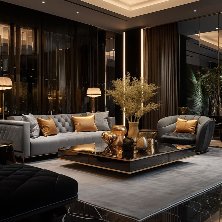 The Role of Deep Gold and Silver Palettes in Modern Interior Design