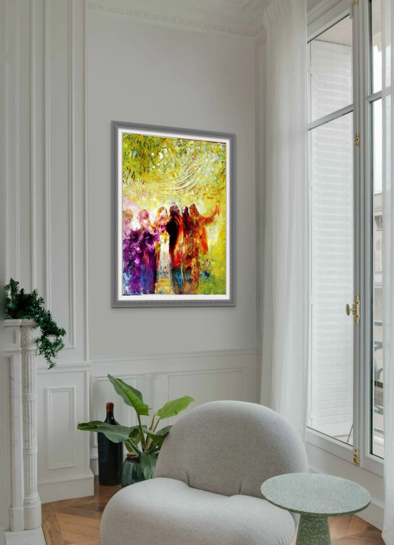 Hand-Embellished Canvas Prints – Unique Art By Yoram Raanan — Raanan Art for Tree Study Ii Hand Embellished Framed Canvas Art, 24"Wx35"H2"D