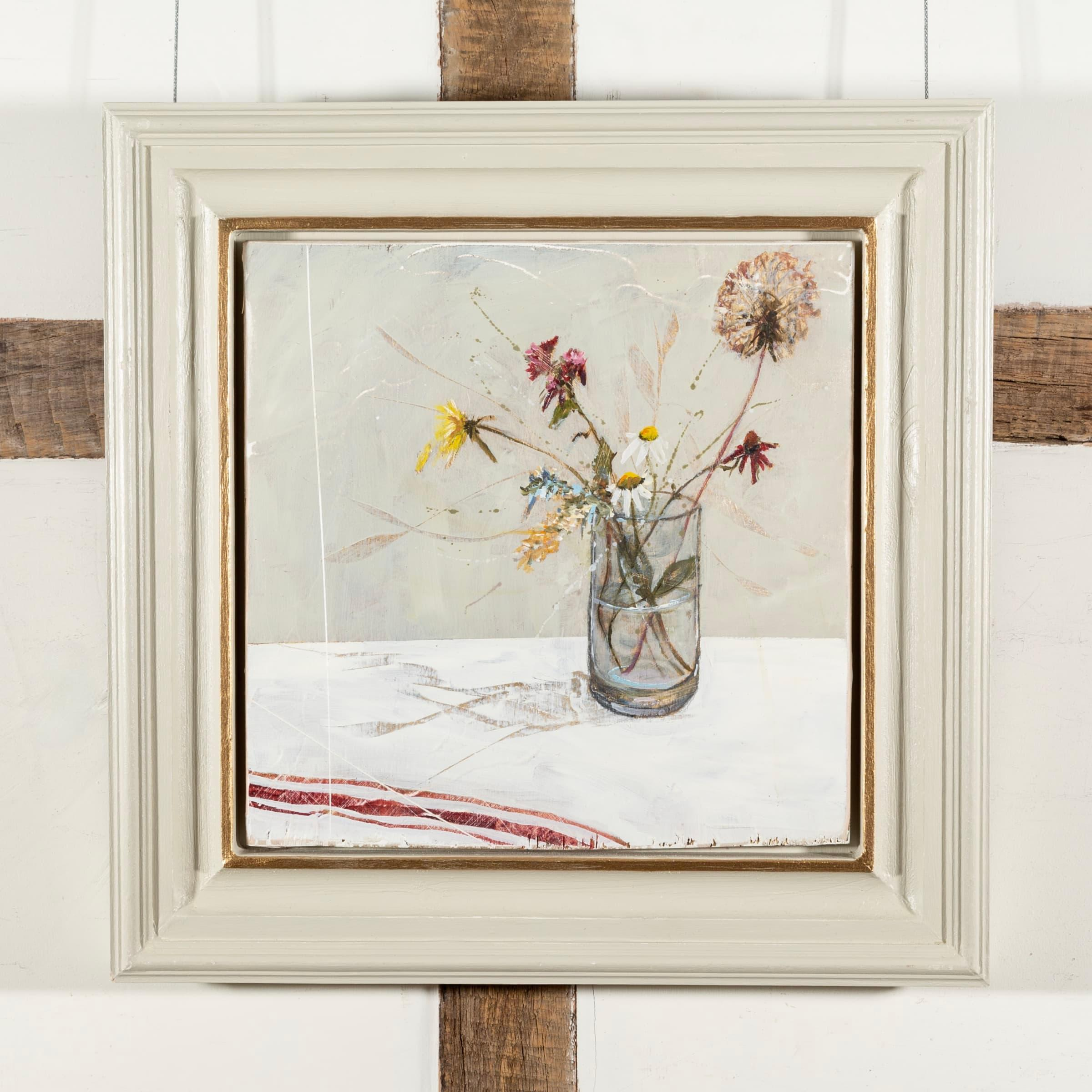 Jane Skingley - Autumn Flowers Ii, Oil On Board Painting By Jane ... within What Practitioners and Researchers Say About the Therapeutic Value of Wall Decor Painting A Beautiful Day with Flowers II