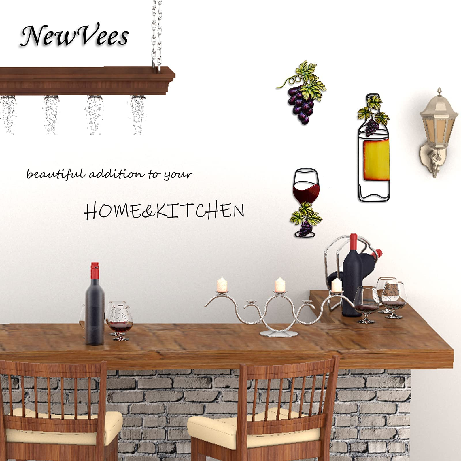 Kitchen Wall Decor With Bottles regarding Wine And Friends - 3D Wall Art - Home Decor